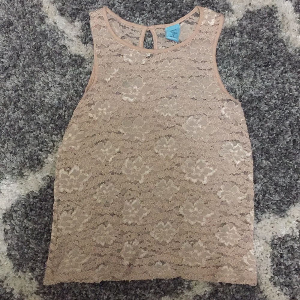 Light Blush Lacy Tank Top